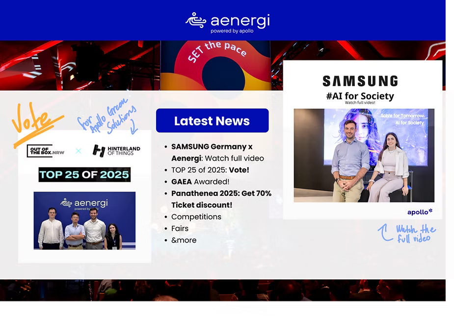 Big wins this month for Apollo Green Solutions! Lighting fast energy transition. Top 5 AI Start Up!